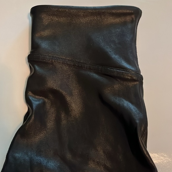 Spanx Faux Leather Moto Style Pull On Size S/P - Picture 12 of 16